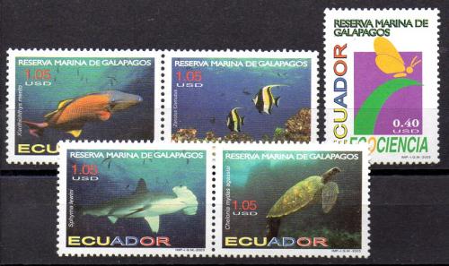 Sellos de Peces y Anfibios Ecuador N&ordm; 1740/44 (**)